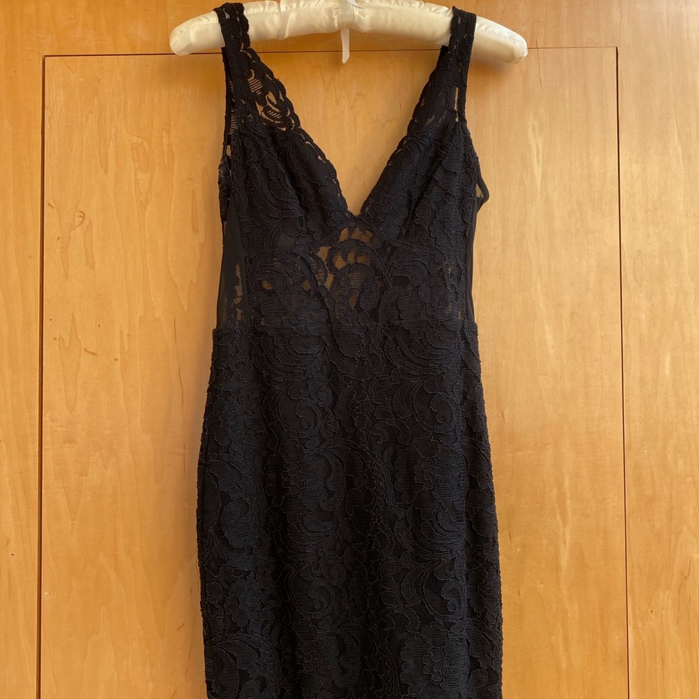 TopShop Black Lace Body Con